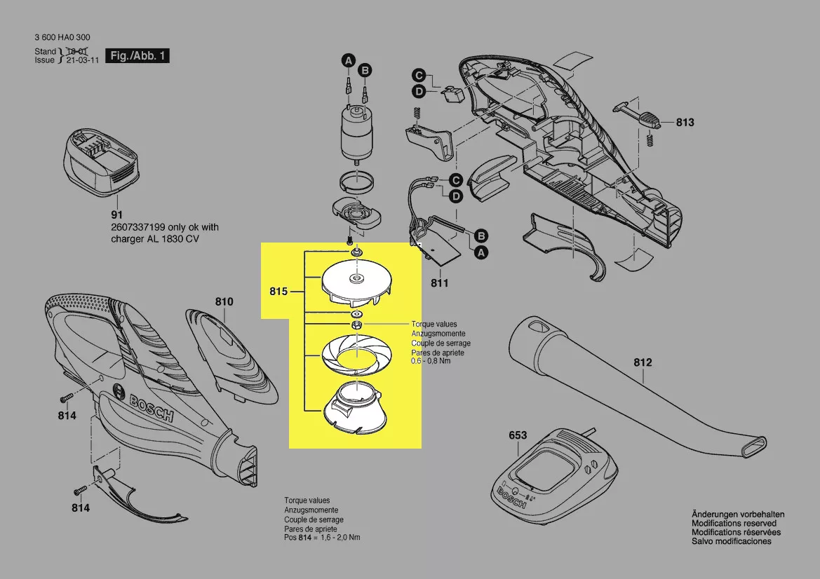 turbine réf. F 016 F05 643 BOSCH